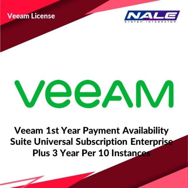 Veeam 1st Year Payment Availability Suite Universal Subscription Enterprise Plus 3 Year Per 10 Instances