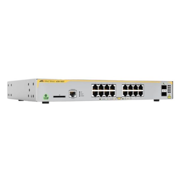 Allied Telesis L2+ switch with 16 x 10/100/1000T ports and 2 x 100/1000X SFP ports. 1 year NCP support (AT-x230-18GT-B51)